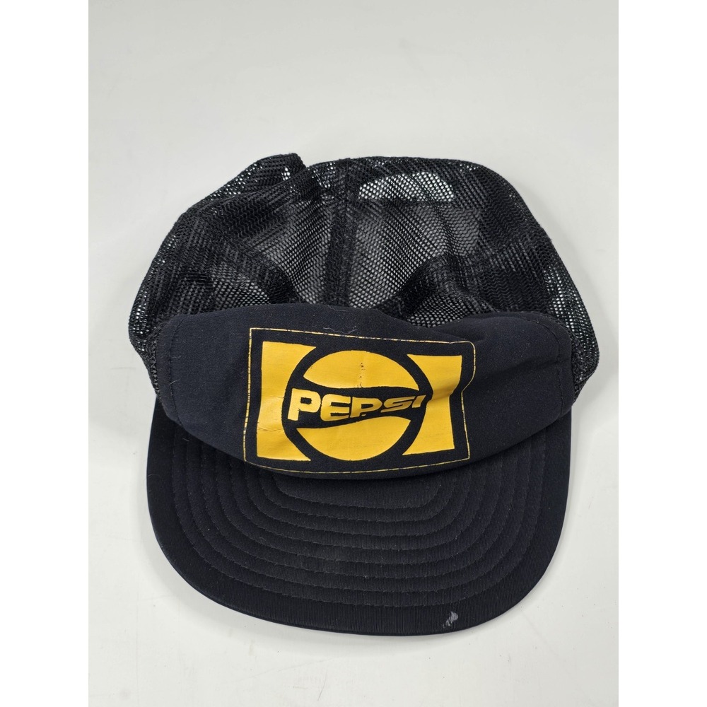 Vintage Pepsi DA‎ Design Snapback Hat Mesh Trucker Cap Cola Pop Brand Drink